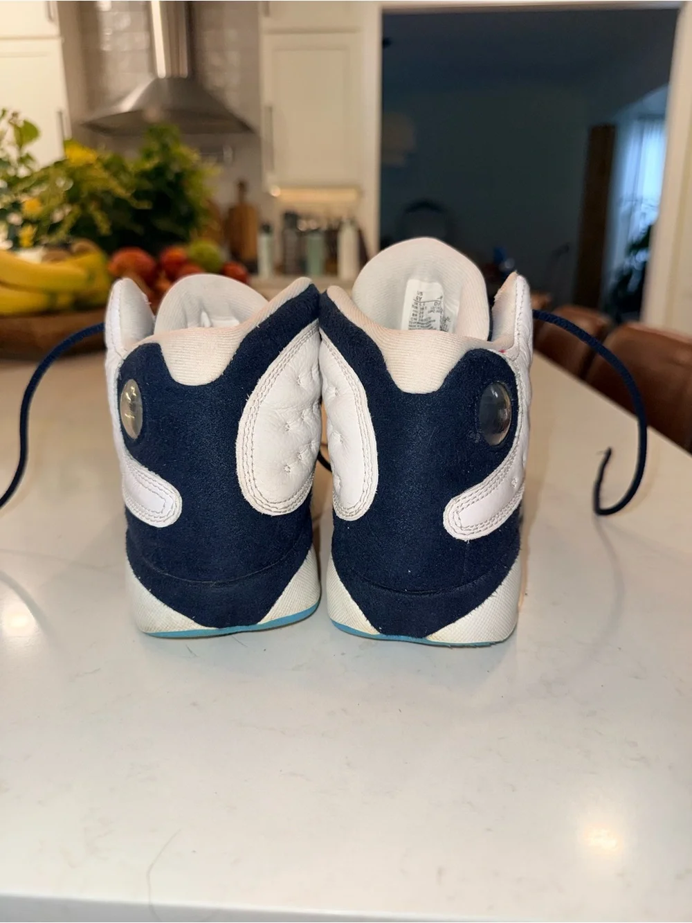 Jordan Kids' Retro Sneakers in White and Navy